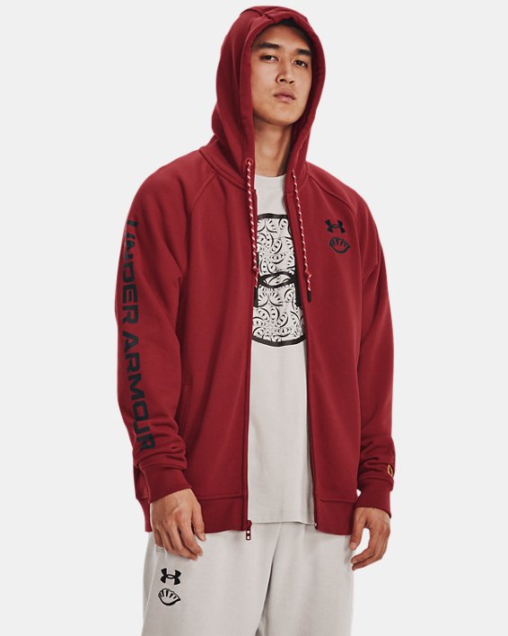 Men's UA Terry Lunar New Year Full-Zip in Red image number 0